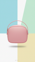 Bolso mini rosa al hombro