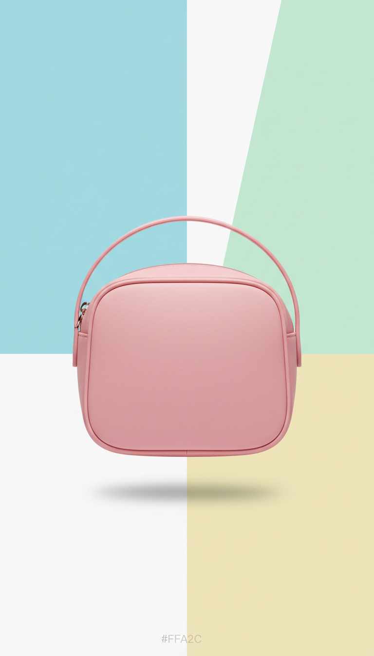 Bolso mini rosa al hombro