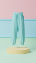 Pantalón celeste corte holgado