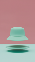 Sombrero bucket menta ligero
