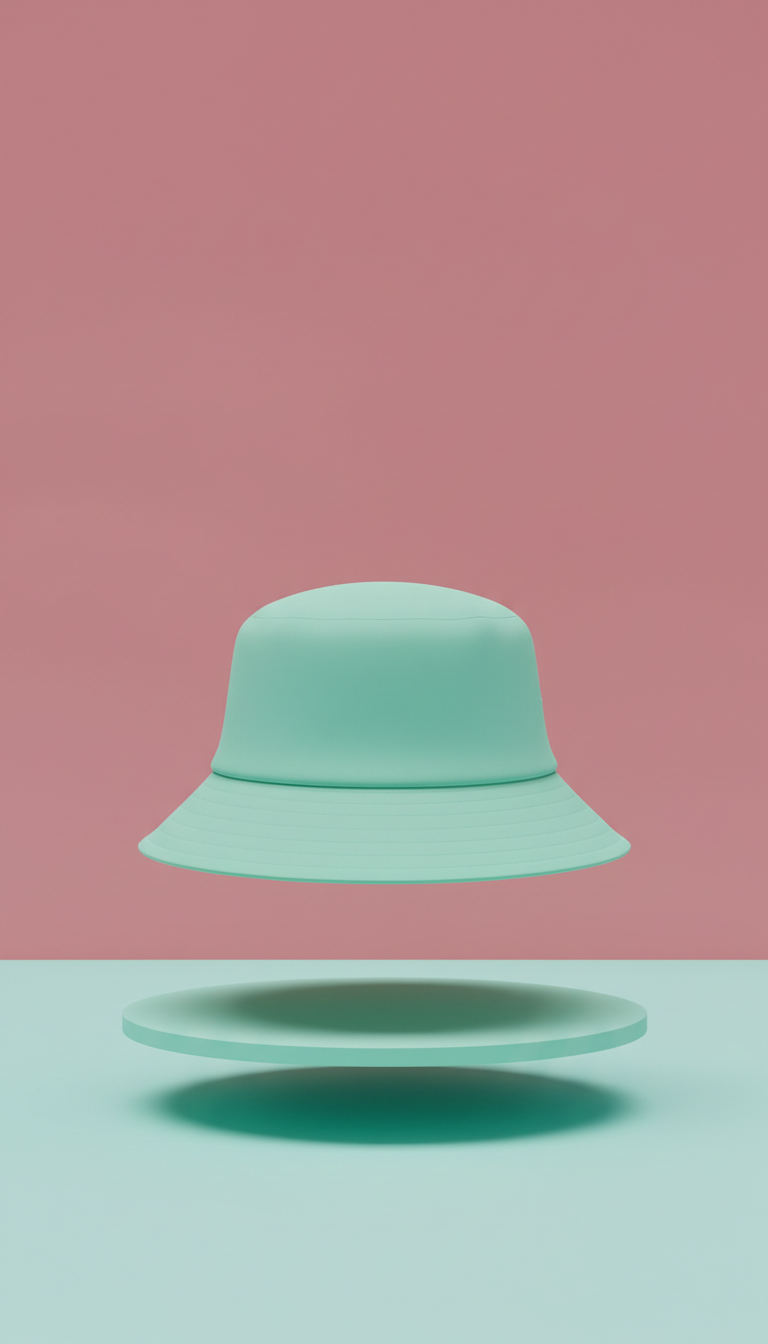 Sombrero bucket menta ligero